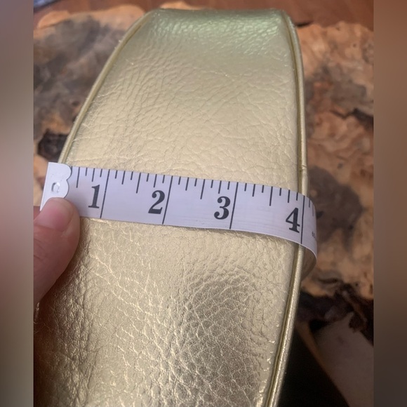 Vintage Y2K Gold Metallic Shoulder Bag Purse - Picture 8 of 10